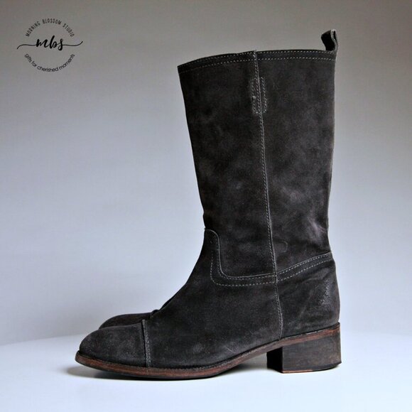 J. Crew Brewster Suede Mid Calf Boots - Picture 4 of 14